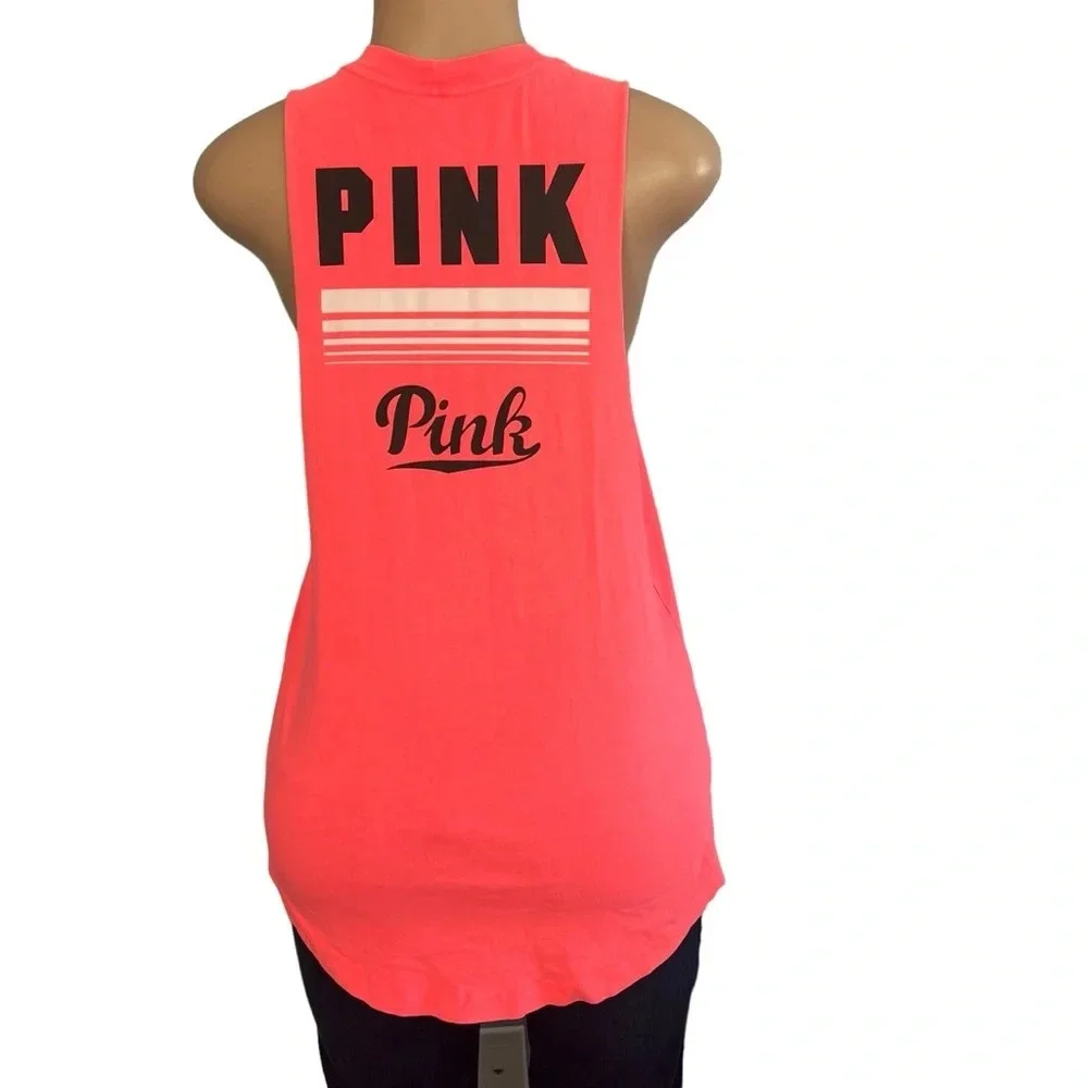 Pink Victorias Secret Pink Sleeveless Tank Top - Picture 3 of 7